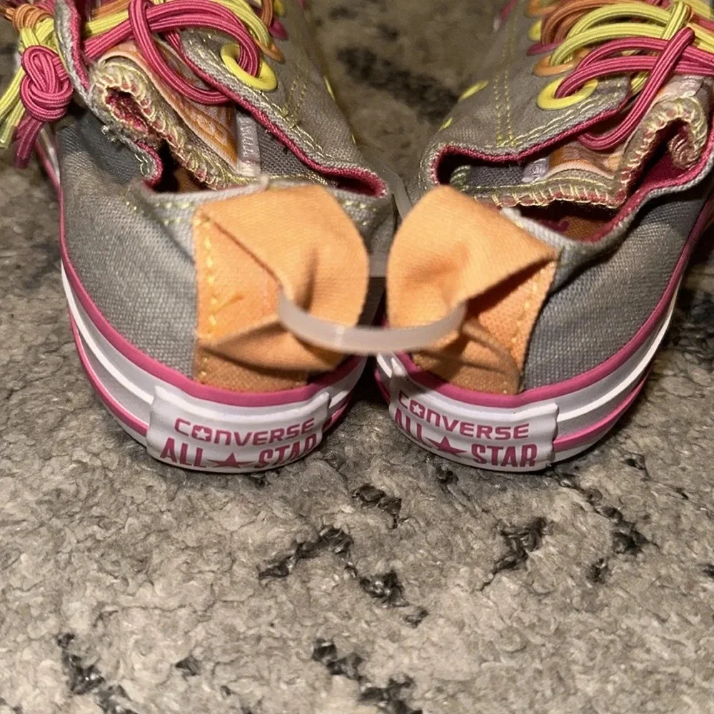 Girls Converse size 11 sherbet colors‎ LIKE NEW